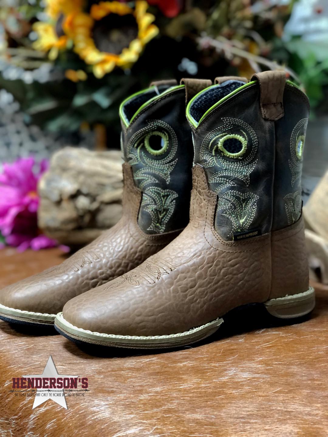 Storms Eye Jr Work Boots by Dan Post ~ Lime Children's Boots Dan Post