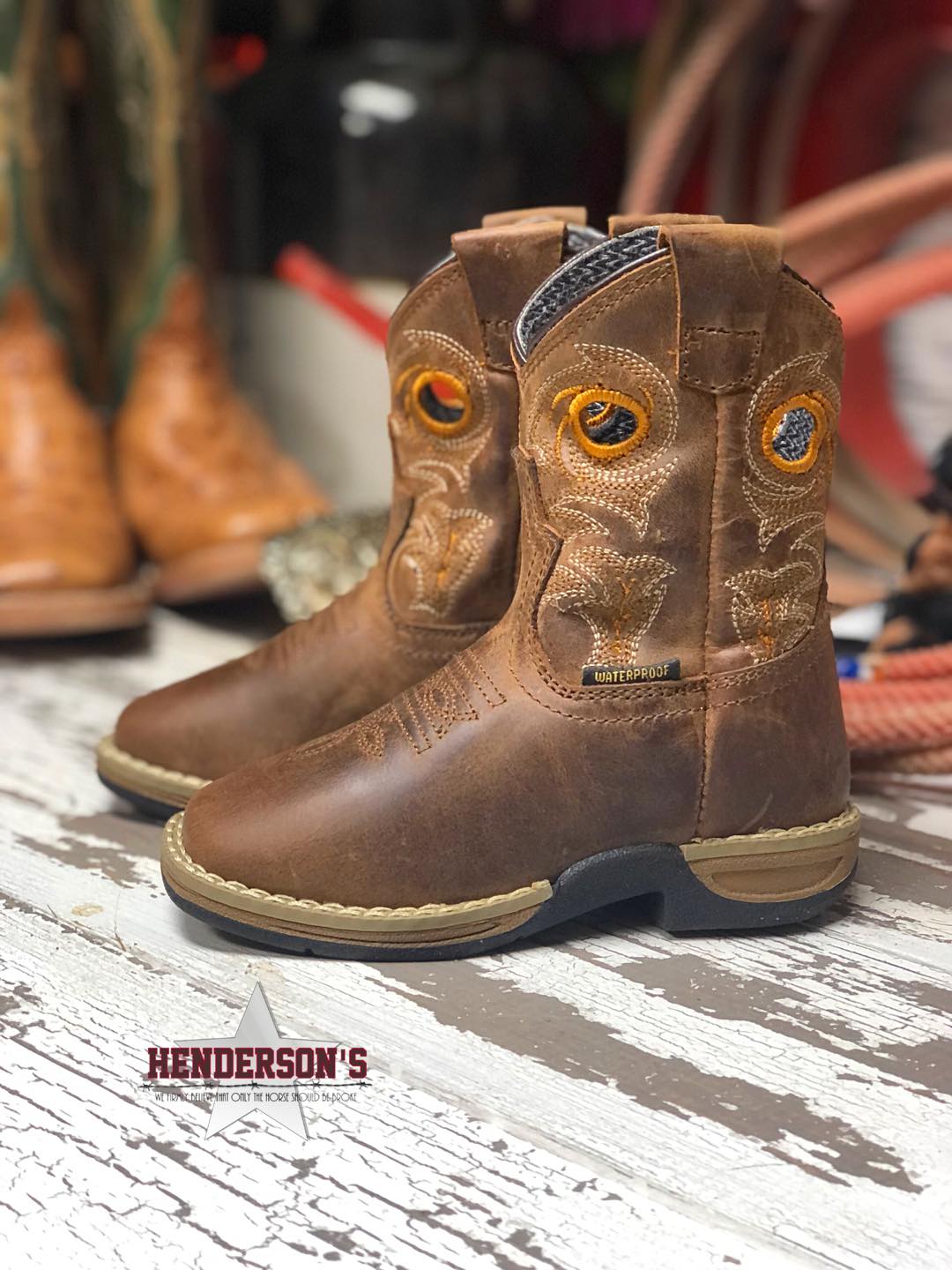 Storms Eye Jr Work Boots by Dan Post ~ Gold Children's Boots Dan Post