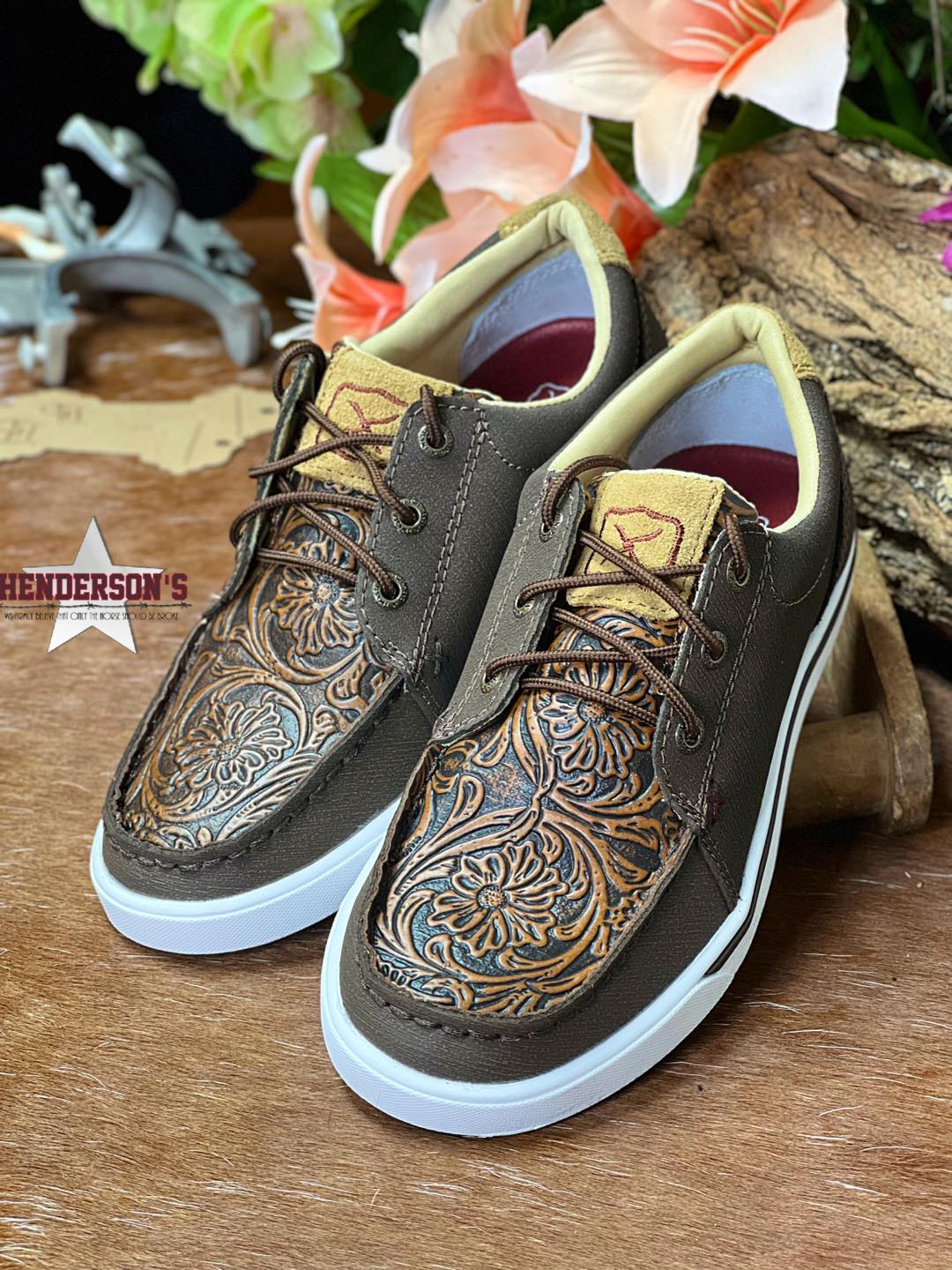 Ladies Twisted X Kicks ~ Floral Tooled - Henderson's Western Store