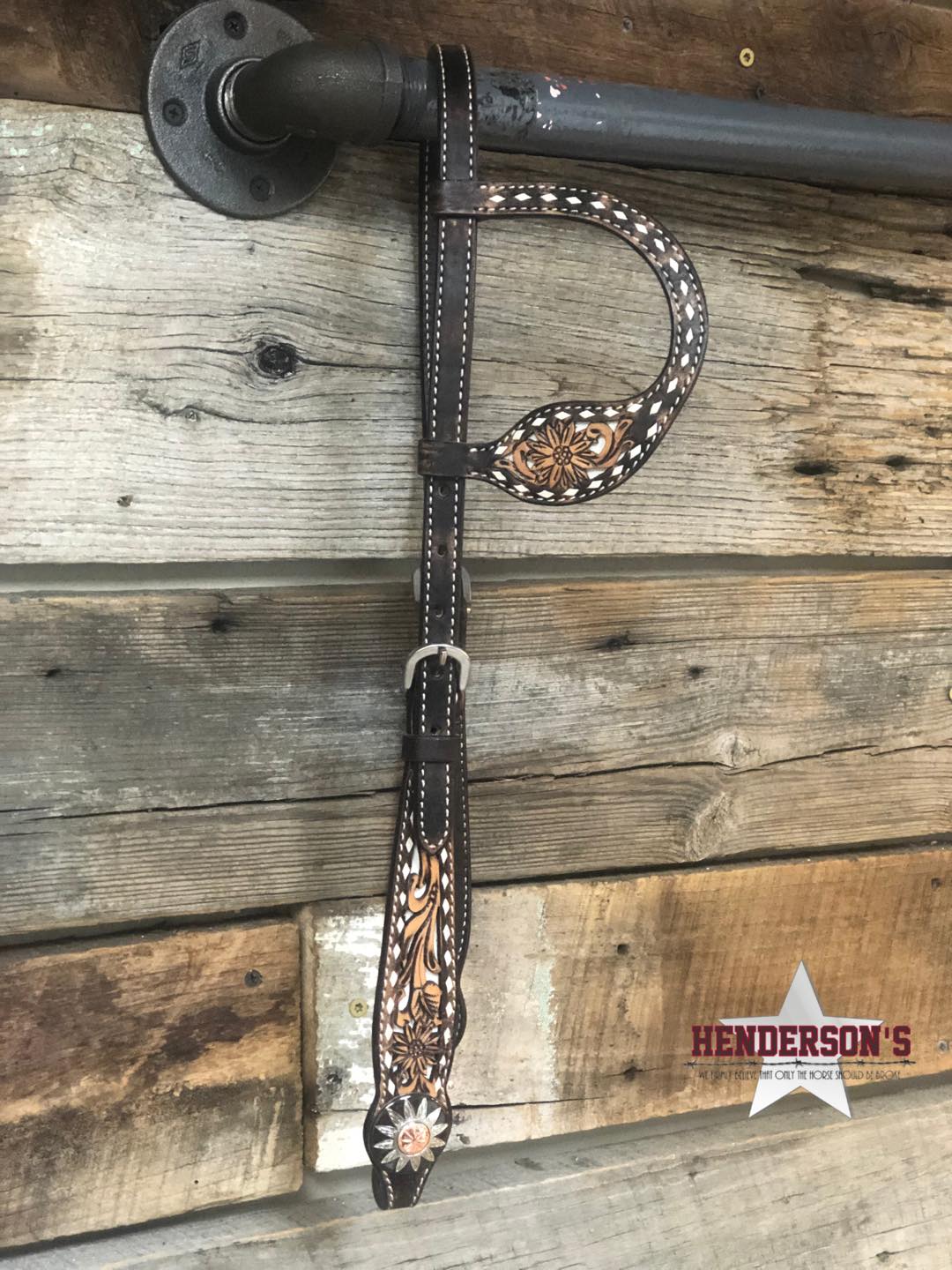 White Daisy ~ One Ear headstall reinsman