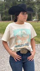Distressed Landscape Girlfriend Tee by Wrangler - Henderson's Western Store