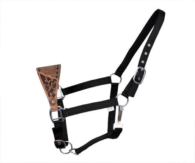 Bronc Halter ~ Floral Tooling & Buck Stitch - Henderson's Western Store