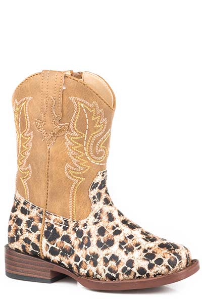 Girl's Glitter Leopard Boots by Roper - Henderson's Western Store