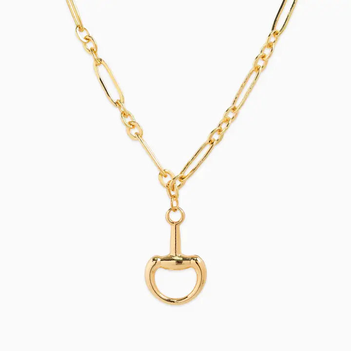 Horsebit Linked Chain Necklace ~ Gold - Henderson's Western Store