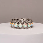 Western Bezel Set Cabochon Stretch Bracelet - Henderson's Western Store