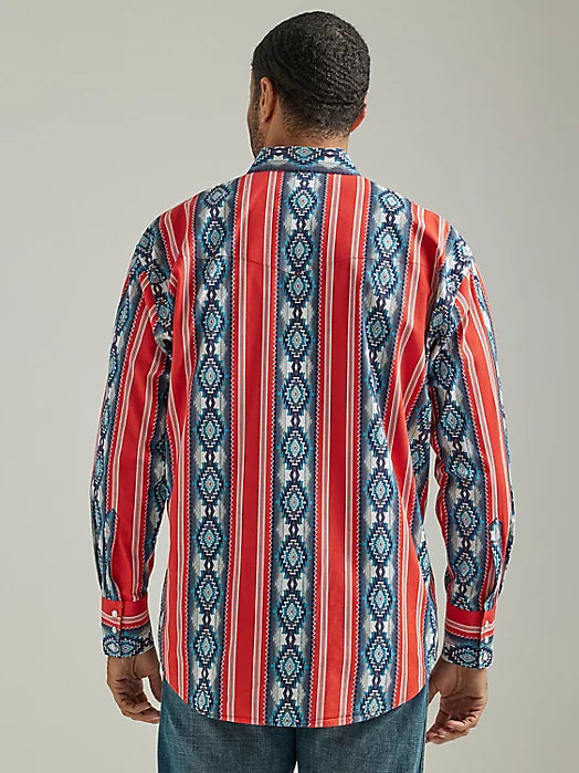 Checotha  Western Shirt by Wrangler ~ Red Aztec - Henderson's Western Store