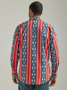 Load image into Gallery viewer, Checotha  Western Shirt by Wrangler ~ Red Aztec - Henderson&#39;s Western Store