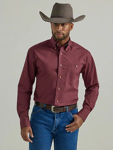 Load image into Gallery viewer, Men&#39;s George Strait Shirt by Wrangler ~ Wine - Henderson&#39;s Western Store