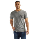 Men's Wrangler Denim Logo Tee ~ Graphite - Henderson's Western Store