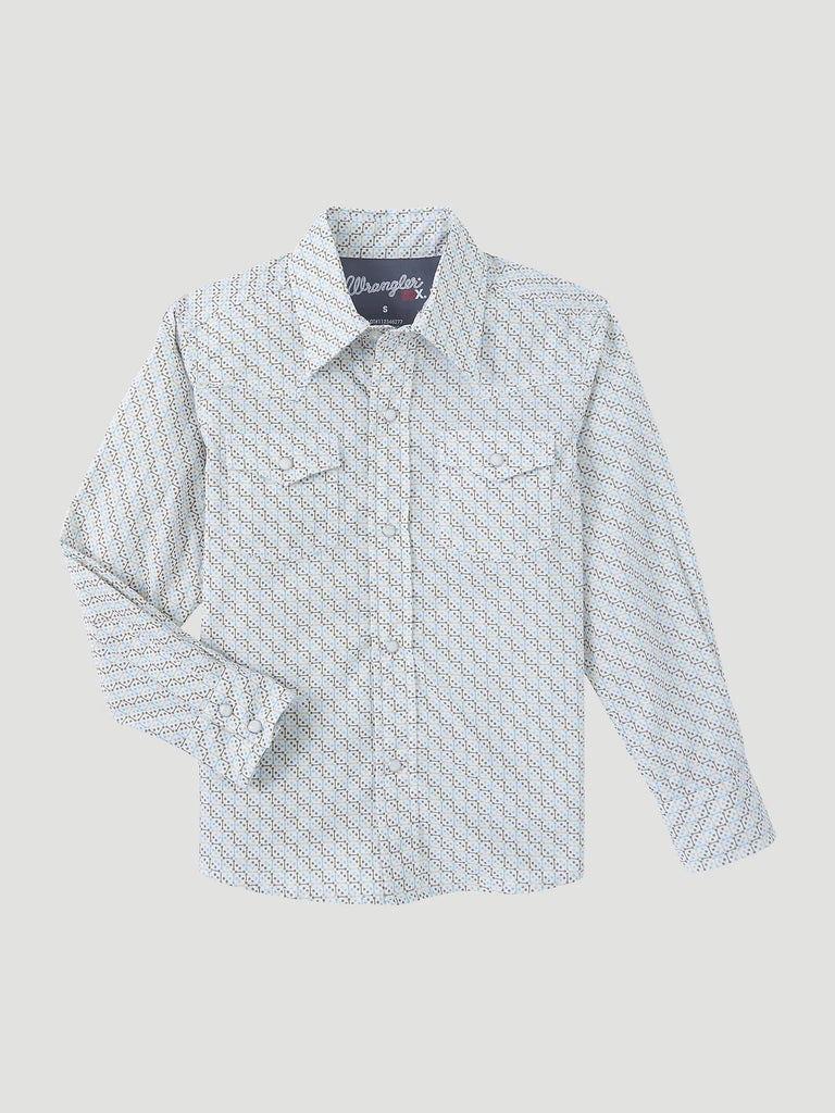 Boy's Wrangler 20X Shirt ~ Khaki Disk - Henderson's Western Store