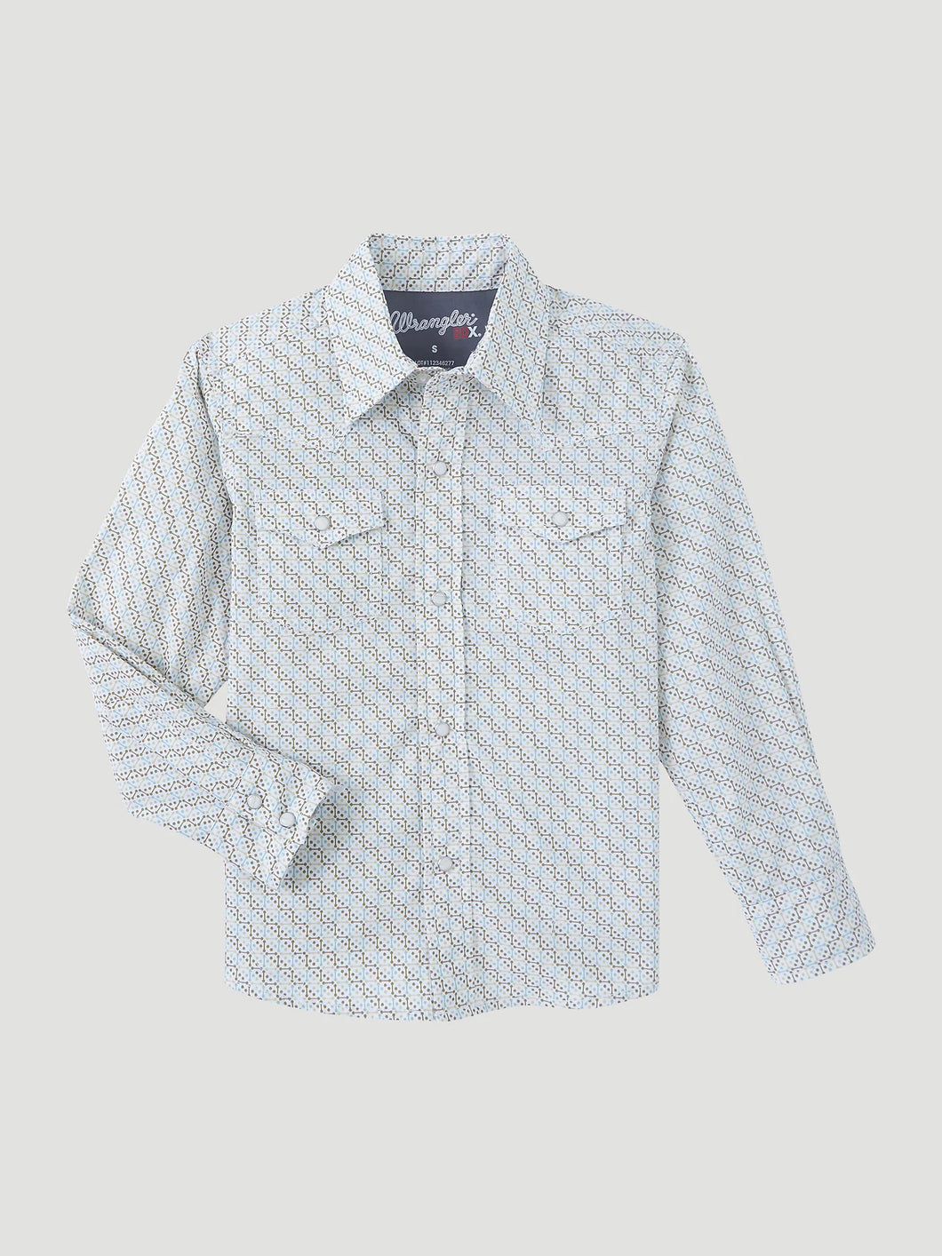 Boy's Wrangler 20X Shirt ~ Khaki Disk - Henderson's Western Store