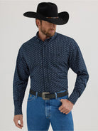 George Strait Shirt by Wrangler ~ Navy - Henderson's Western Store