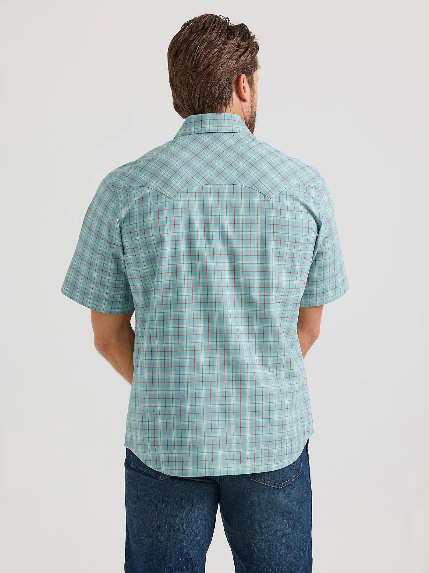 Men's Wrangler Retro Plaid ~ Blue - Henderson's Western Store