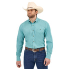 George Strait Shirt by Wrangler ~ Turquoise - Henderson's Western Store