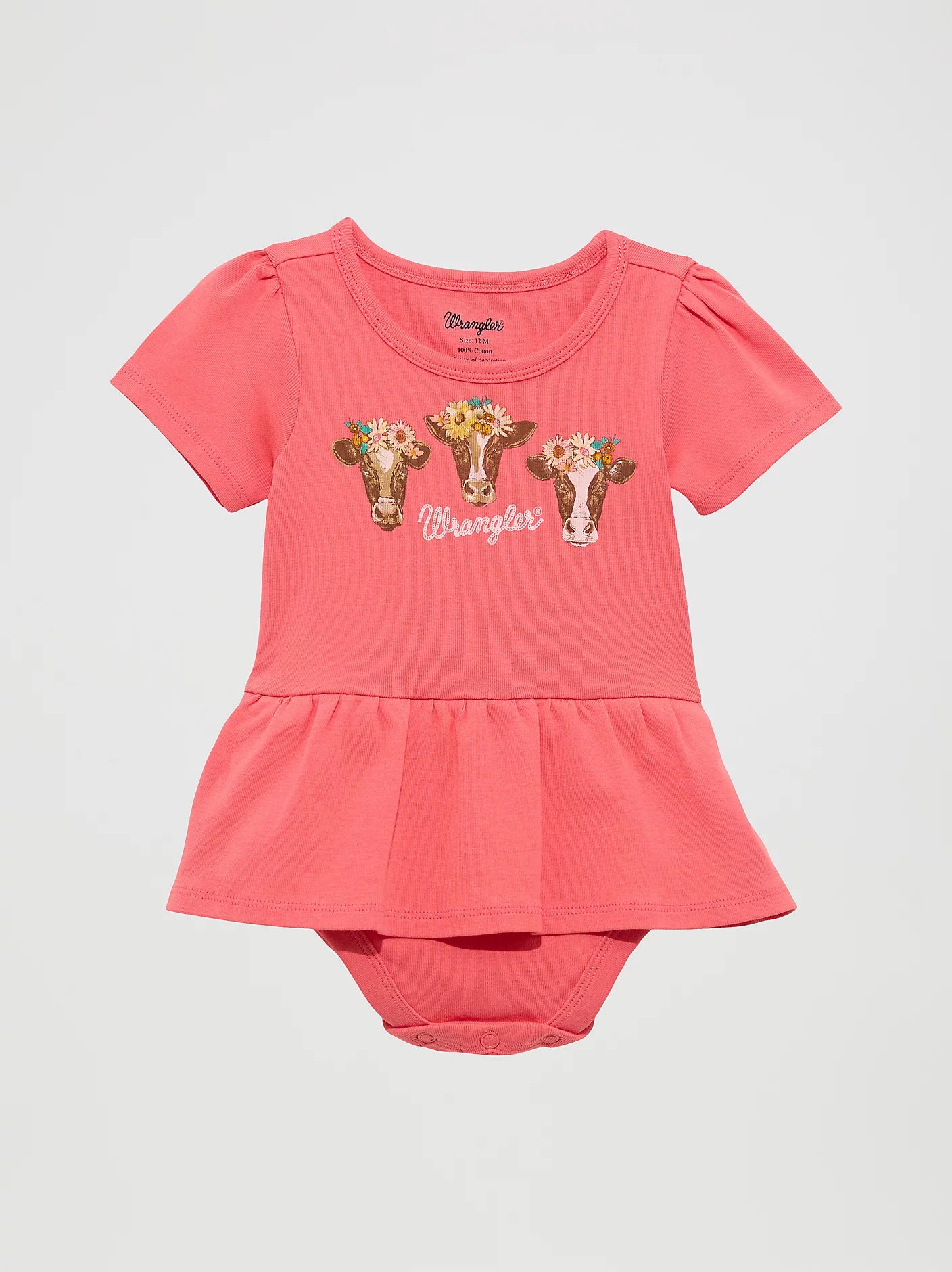 Wrangler Baby Skirted Bodysuit ~ Coral - Henderson's Western Store