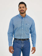 George Strait Shirt by Wrangler ~ Dusty Blue - Henderson's Western Store