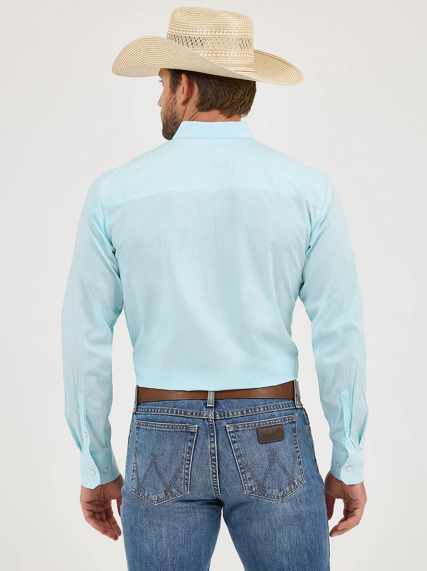 Cody Johnson's Button Down by Wrangler ~ Aqua Bursts - Henderson's Western Store
