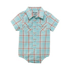 Wrangler Baby Boy Onesie ~ Blue Plaid - Henderson's Western Store