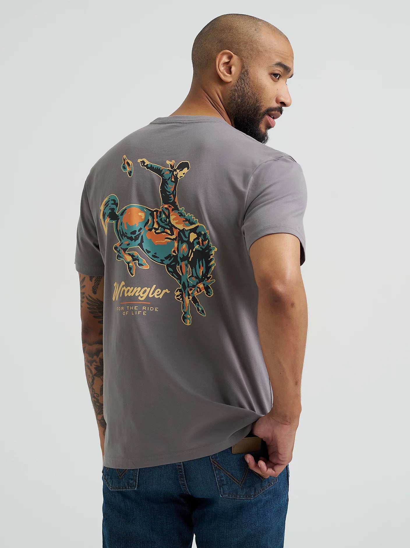 Wrangler Bucking Cowboy tee - Henderson's Western Store