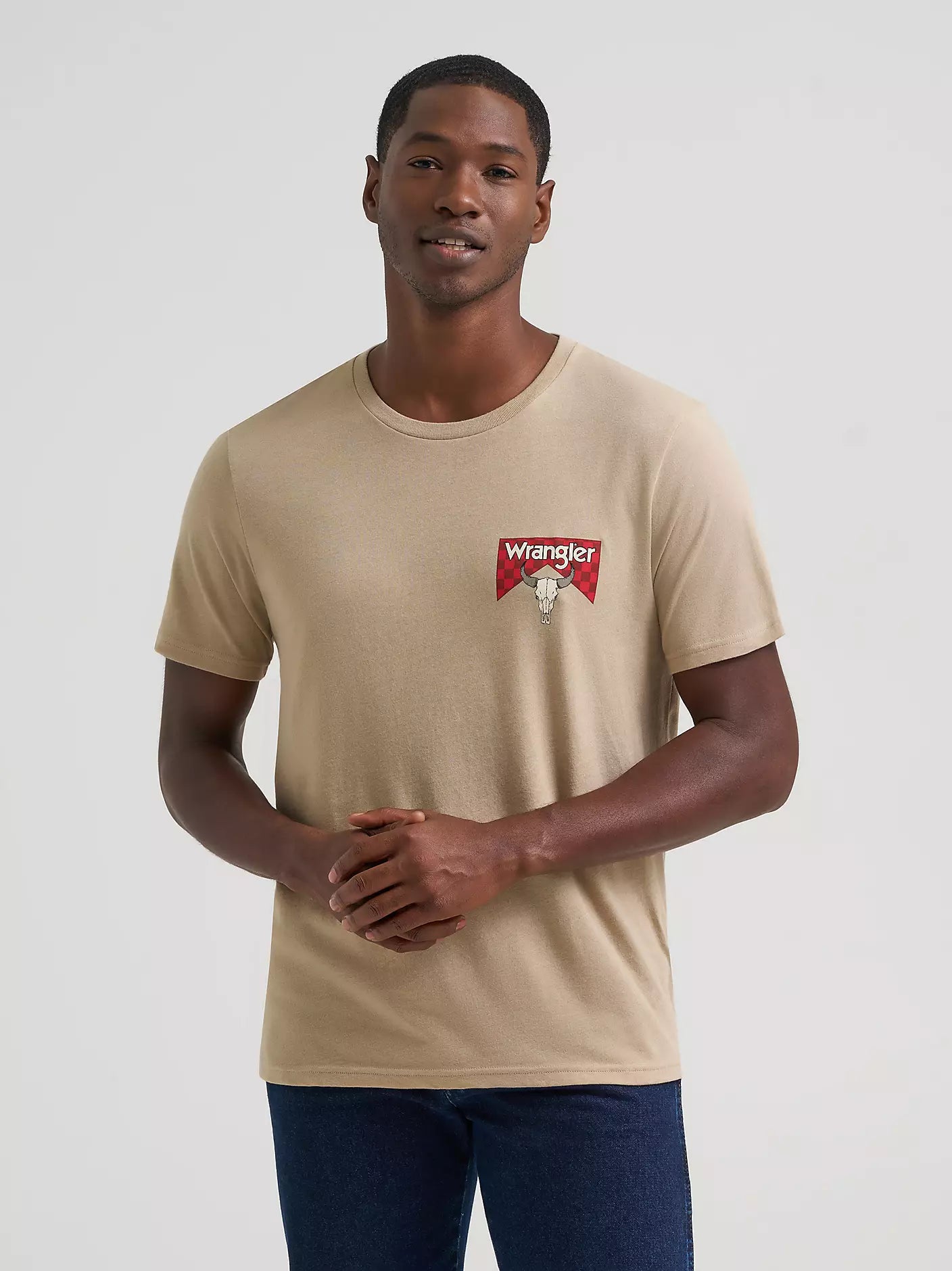 Wrangler Bull Checkerboard Tee - Henderson's Western Store