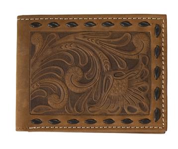 Floral Buck Laced Wallet ~ Bi-Fold - Henderson's Western Store