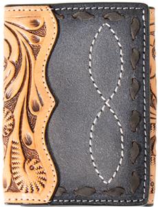 Roughout Leather Wallet ~ Tri-Fold - Henderson's Western Store