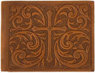 Leather Embossed Cross Wallet ~ Bi-Fold - Henderson's Western Store