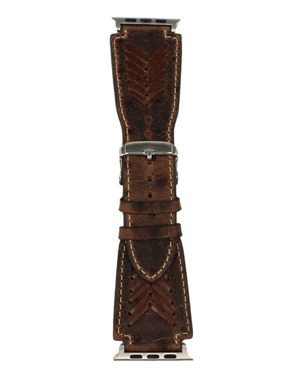Western Leather Watch Band ~ Ostrich Lacing - Henderson's Western Store