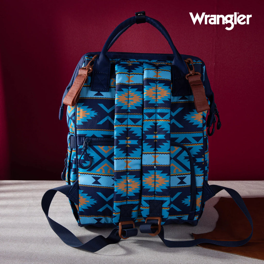 Wrangler Aztec Printed Callie Backpack ~ Navy - Henderson's Western Store
