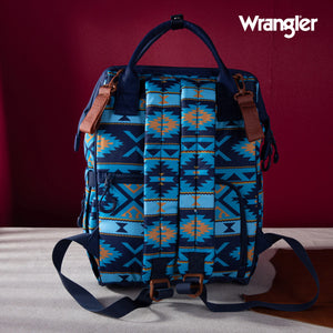 Load image into Gallery viewer, Wrangler Aztec Printed Callie Backpack ~ Navy - Henderson&#39;s Western Store