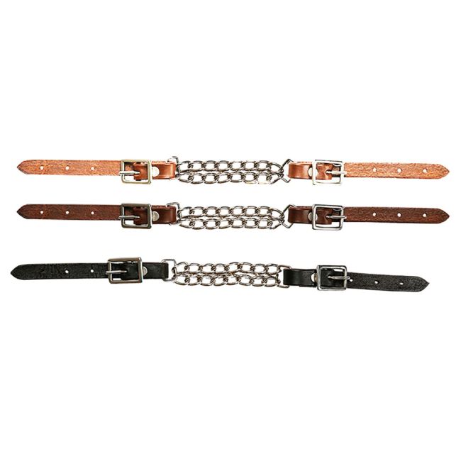 Leather Double Chain Curb - Henderson's Western Store