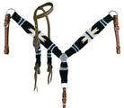 Corded One Ear & Breast Collar Set ~ Black ~ Pony - Henderson's Western Store