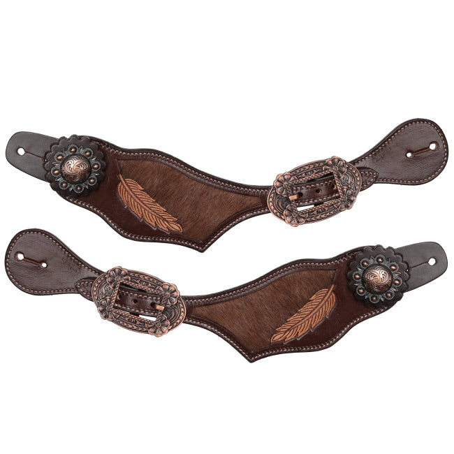 Raven Hide Spur Straps - Henderson's Western Store