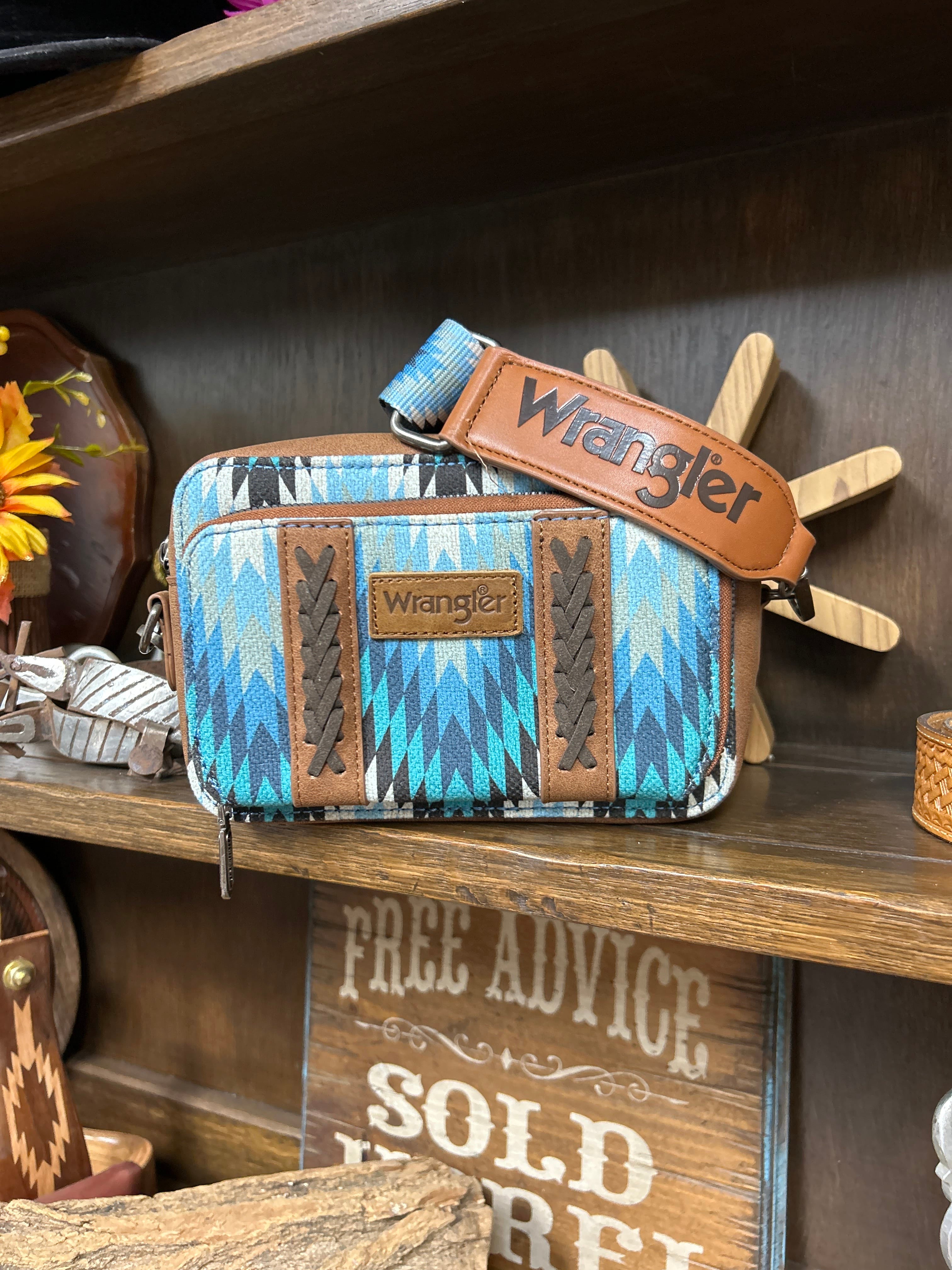 Wrangler Southwestern Dual Sided Crossbody ~ Jean - Henderson's Western Store