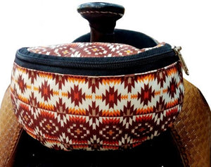 Load image into Gallery viewer, Insulated Saddle Pouch  ~ Cream Aztec - Henderson&#39;s Western Store