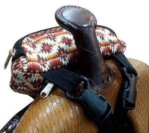 Load image into Gallery viewer, Insulated Saddle Pouch  ~ Cream Aztec - Henderson&#39;s Western Store