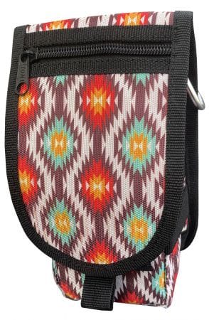 Cordura Phone/Accessory Case ~ Red and Brown Aztec - Henderson's Western Store