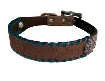 Buckstitch Dog Collar ~ Brown - Henderson's Western Store