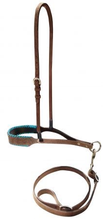 Leather Tie Down ~ Turquoise Lacing - Henderson's Western Store