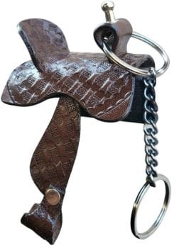 Key Chain ~ Brown Leather Saddle - Henderson's Western Store