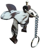 Key Chain ~ Cowhide Saddle - Henderson's Western Store