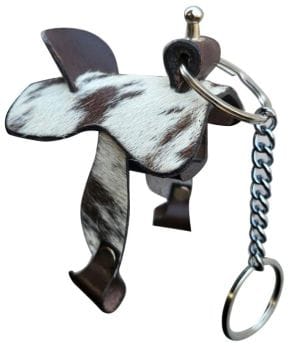 Key Chain ~ Cowhide Saddle - Henderson's Western Store