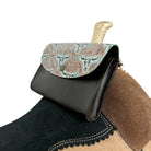 Leather Pommel Pouch ~ Weathered Steer - Henderson's Western Store