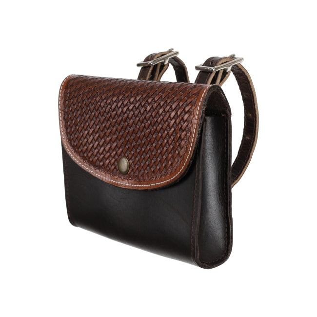 Leather Pommel Pouch ~ Basketweave - Henderson's Western Store
