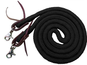 Load image into Gallery viewer, Braided Cotton Barrel Reins with Scissor Snap - Henderson&#39;s Western Store