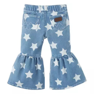 Load image into Gallery viewer, Wrangler Baby Flare Jeans ~ Stars - Henderson&#39;s Western Store