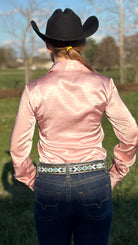 Satin Pullover Button Up by Cowgirl Tuff ~ Pink Champagne - Henderson's Western Store