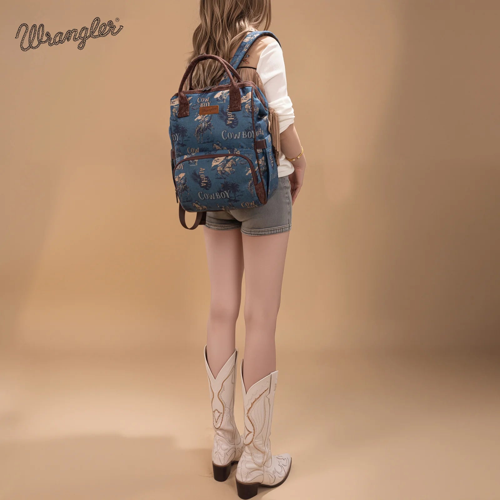 Wrangler Vintage Print Backpack ~ Jean - Henderson's Western Store