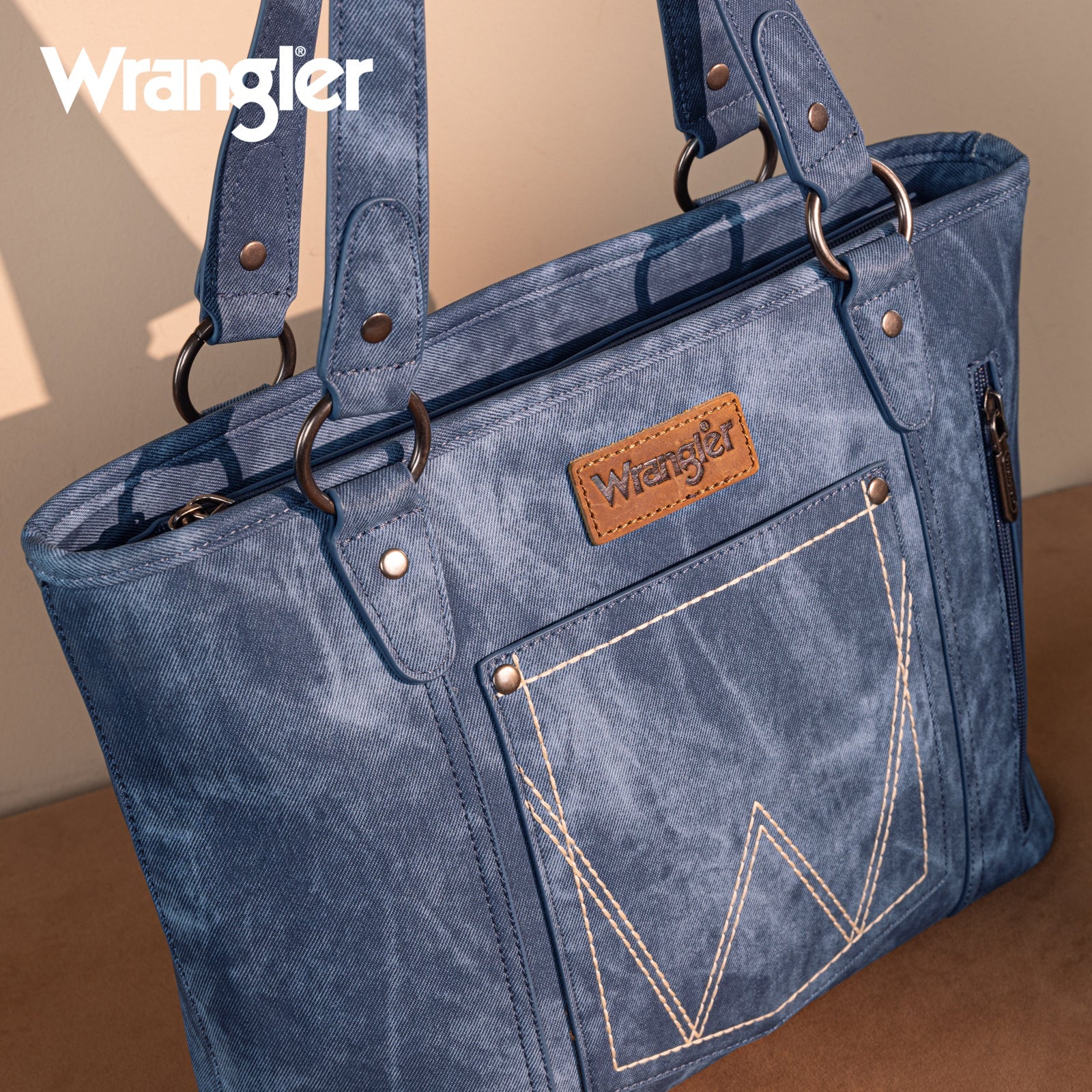 Wrangler "W" Stitch Tote ~ Jean - Henderson's Western Store