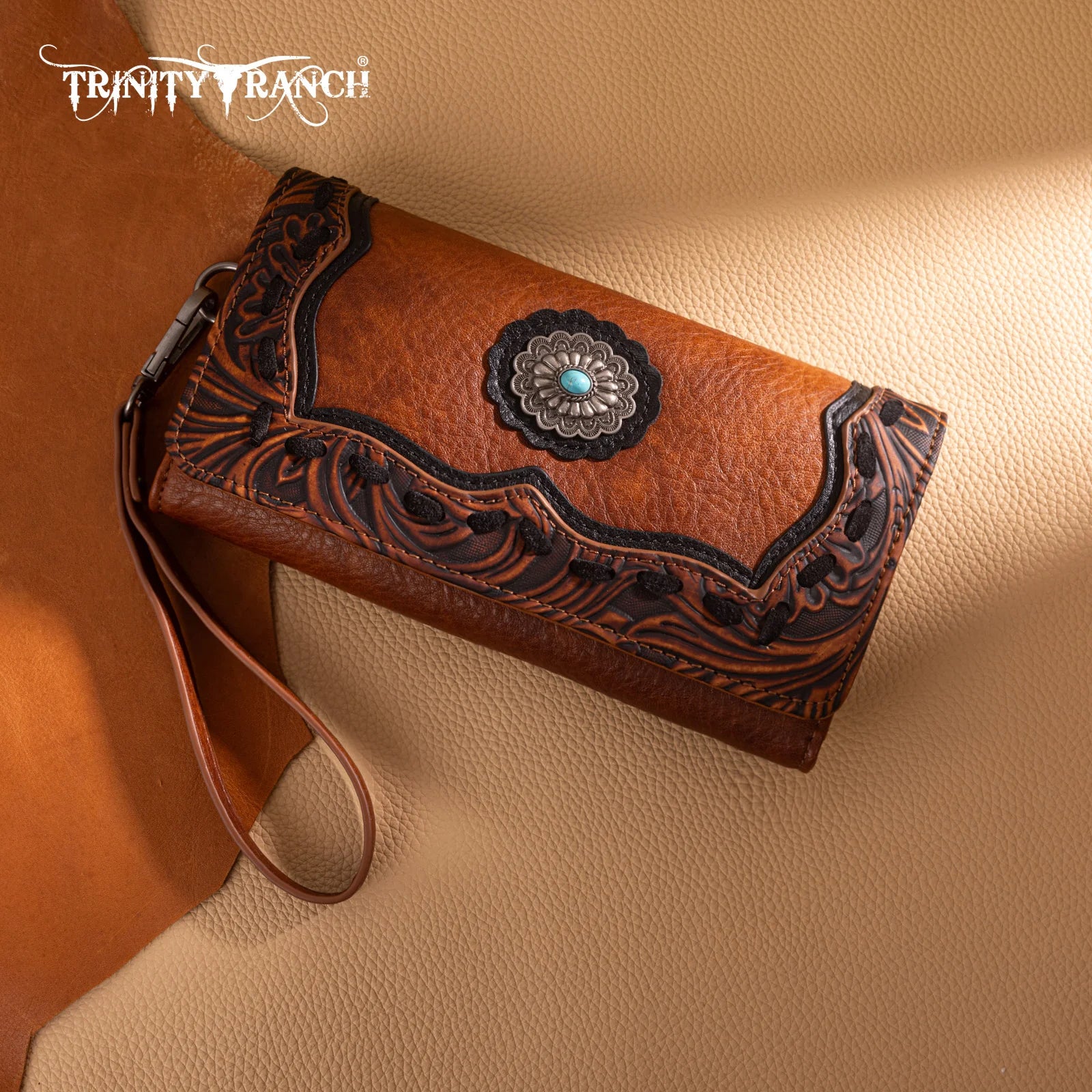 Trinity Ranch Wallet ~ Brown - Henderson's Western Store